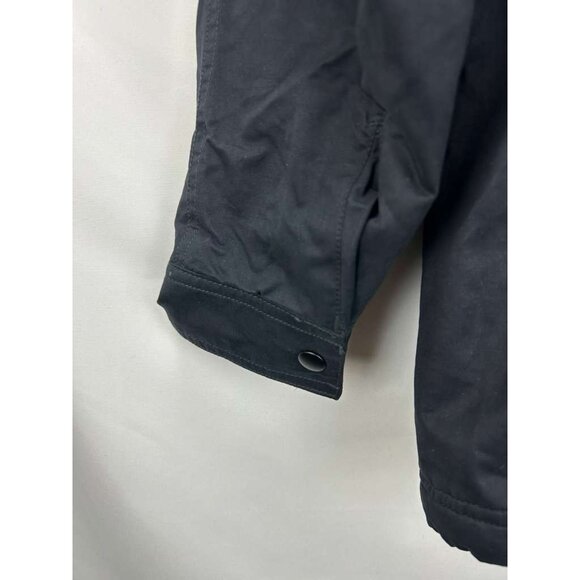 Kuhl Projekt Jacket Men's Size Large Navy Blue Hooded Pockets Faux Leather - Picture 16 of 16